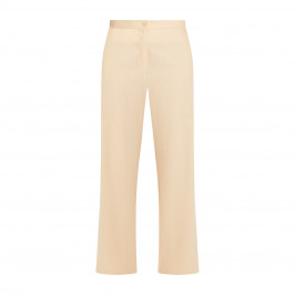 Luisa Viola Linen Blend Trousers Sand - Plus Size Collection