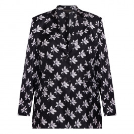 Marina Rinaldi Silk Floral Jacket Black  - Plus Size Collection