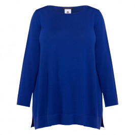 Marina Rinaldi Virgin Wool Sweater Cobalt Blue - Plus Size Collection