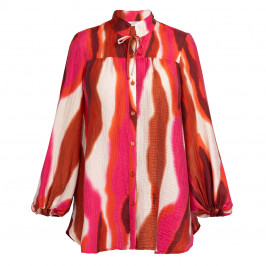 Noen Print Shirt Fuchsia  - Plus Size Collection