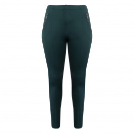 Noen Stretch Jersey Pull On Trousers Green  - Plus Size Collection