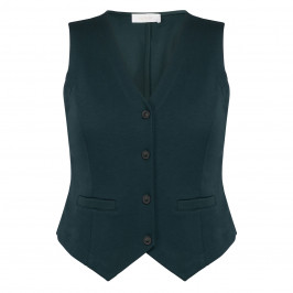 Noen Stretch Jersey Waistcoat Green  - Plus Size Collection