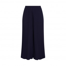 PERSONA BY MARINA RINALDI PLEATED CHIFFON TROUSER NAVY - Plus Size Collection