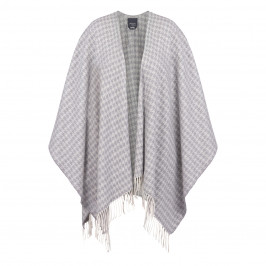 Persona by Marina Rinaldi Houndstooth Cape Grey - Plus Size Collection