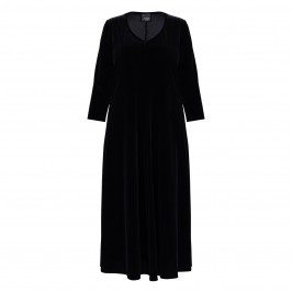 Persona by Marina Rinaldi Velvet Dress Black  - Plus Size Collection