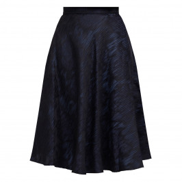 Persona by Marina Rinaldi Jaquard Skirt Navy  - Plus Size Collection