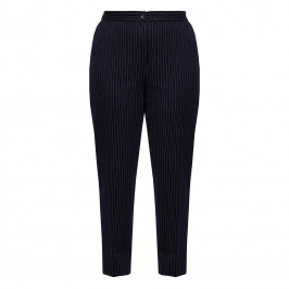 Persona by Marina Rinaldi Pinstripe Trousers Navy  - Plus Size Collection