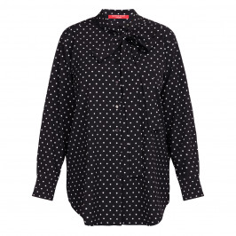 Marina Rinaldi Spot Print Shirt Black - Plus Size Collection