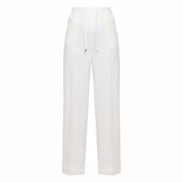 Marina Rinaldi Viscose Twill Trousers White  - Plus Size Collection