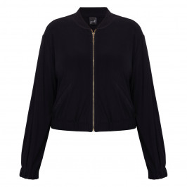 Yoek Bomber Jacket Jersey Black - Plus Size Collection