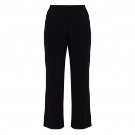 Yoek Pull On Jersey Wide Leg Trousers Black - Plus Size Collection